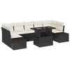 vidaXL Tuin Sofa Set 8 st Zwart en Cr&egrave;me