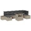 vidaXL Tuin Sofa Set 8 st Lichtgrijs poly rattan