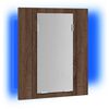 vidaXL Badkamerspiegelkast LED 40x12x45 cm bewerkt hout bruineiken