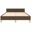 vidaXL Bedframe zonder matras 120x190 cm stof donkerbruin