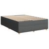 vidaXL Boxspring met matras stof donkergrijs 160x200 cm