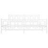 vidaXL Bedframe met hoofd- en voeteneinde metaal wit 183x213 cm