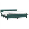 vidaXL Boxspringbed met matrassen 180x220 cm fluweel donkergroen