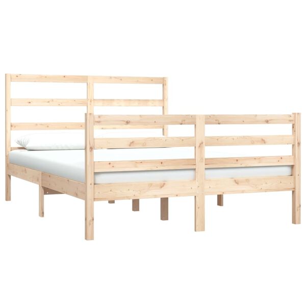 vidaXL Bedframe massief grenenhout 120x190 cm