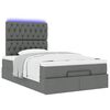 vidaXL Ottoman bed met matras en LED's 120x190 cm stof donkergrijs