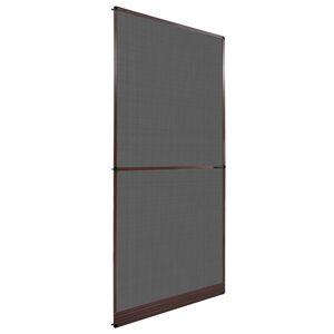 vidaXL Scharnierend Insectenscherm Bruin en zwart 100 x 215 cm