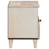 vidaXL Nachtkastje 2 pcs Beige 40 x 33 x 46 cm Massief acaciahout