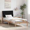 vidaXL Bedframe met Gevoerd Hoofdgedeelte Bruin 90 x 190 cm