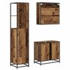 vidaXL Badkamermeubelset met lade 3 pcs Oud Hout Bewerkt hout