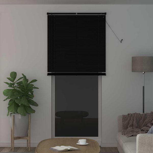 vidaXL Venetiaanse Blind Verstelbaar Zwart 213 x 70 cm PVC