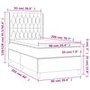 vidaXL Boxspring met matras stof donkergrijs 90x200 cm