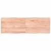 vidaXL Tafelblad natuurlijke rand 180x60x(2-4) cm eikenhout lichtbruin