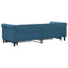 vidaXL Slaapbank met onderschuifbed en lades 80x200 cm fluweel blauw
