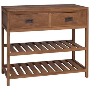 vidaXL Badkamerkast Naturel 90 x 45 x 75 cm Massief Teakhout