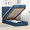 vidaXL Ottoman bed met matras 90x190cm stof blauw