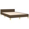 vidaXL Bedframe zonder matras 120x190 cm stof donkerbruin