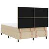 vidaXL Boxspring bed Lichtgrijs en wit. 203 x 144 x 128 cm