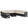 vidaXL Tuinbankenset 12 st Zwart poly rattan