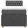 vidaXL Boxspring met matras stof donkergrijs 90x190 cm