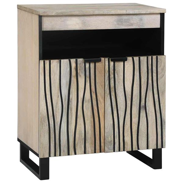 vidaXL Media-opslagkasten en rekken Wit en zwart 60 x 33 x 75 cm