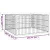 vidaXL Hondenkennel 4 panelen 100x50 cm gepoedercoat staal zwart