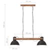 vidaXL Hanglamp industrieel 25 W E27 109 cm zwart