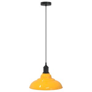 vidaXL Hanglamp in hoogte verstelbaar E27 &Oslash;31 cm metaal glanzend geel