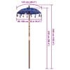 vidaXL Balinese Parasol Blauw 95 x 95 x 260 cm