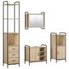 vidaXL Badkamerkastenset 4 st Sonoma Eiken 40 x 36 x 200,5 cm