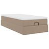 vidaXL Ottoman bed met matras 100x200cm kunstleer cappuccinokleurig