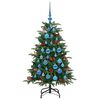 vidaXL Kunstkerstboom Groen 120 cm PVC en Metaal en Plastic