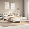 vidaXL Bedframe zonder matras massief grenenhout wit 150x200 cm