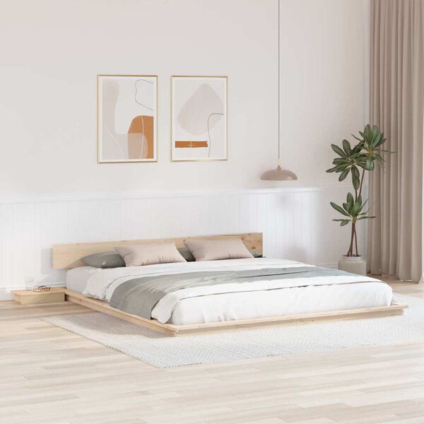 vidaXL Bedframe Bruin 200 x 200 cm Hout