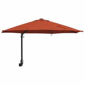 vidaXL Tuinparasol Terracotta 248 x 248 x 148 cm Polyester en staal