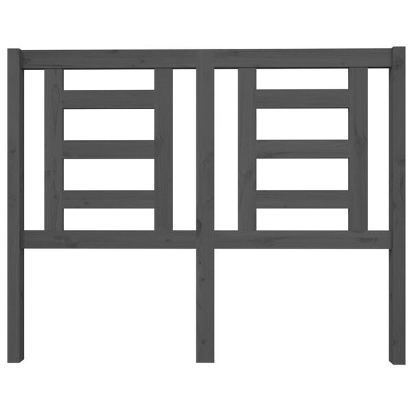 vidaXL Hoofdbord 126x4x100 cm massief grenenhout grijs