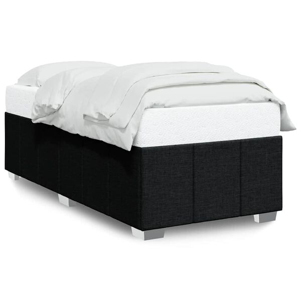 vidaXL Bedframe zonder matras 100x200 cm stof zwart