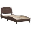 vidaXL Bedframe zonder matras "Zadar" kunstleer bruin 80x200 cm