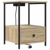 vidaXL Nachtkastje Sonoma Eiken 42 x 41 x 56 cm Bewerkt hout