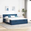 vidaXL Ottoman bed met matrassen 160x200cm stof blauw