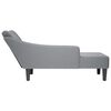 vidaXL Chaise longue met rechterarmleuning stof lichtgrijs