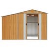 vidaXL Tuinschuur 277x279x179 cm gegalvaniseerd staal lichtbruin