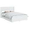 vidaXL Bedframe met opbergruimte en hoofdbord Wit Bewerkt hout