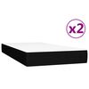 vidaXL Boxspring met matras stof zwart 200x200 cm