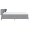 vidaXL Boxspringbed met matras Lichtgrijs 200 x 200 cm Stof