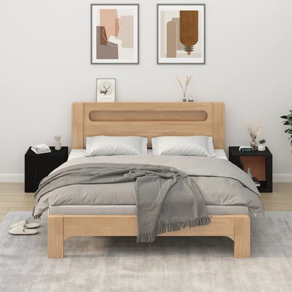 vidaXL Nachtkastjes 2 st 50x39x47 cm zwart