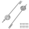 vidaXL Deksel ondersteunend scharnier 2 pcs Zilver 194 x 36 x 18 mm