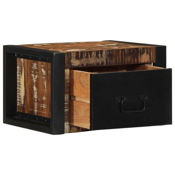 vidaXL Nachtkastjes 2st 40x35x25cm massief gerecycled hout meerkleurig