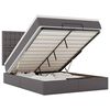 vidaXL Ottoman bed met matras en LED's 140x200cm kunstleer grijs