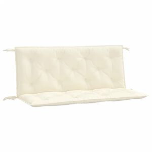 vidaXL Tuinbankkussens 2 st 120x50x7 cm oxford stof cr&egrave;mewit