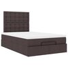 vidaXL Ottoman bed met matras 120x200cm stof donkerbruin